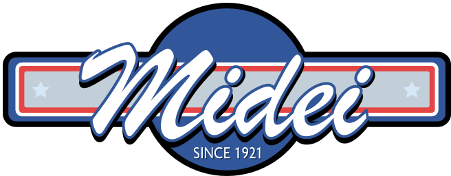 A theme logo of Midei IGA